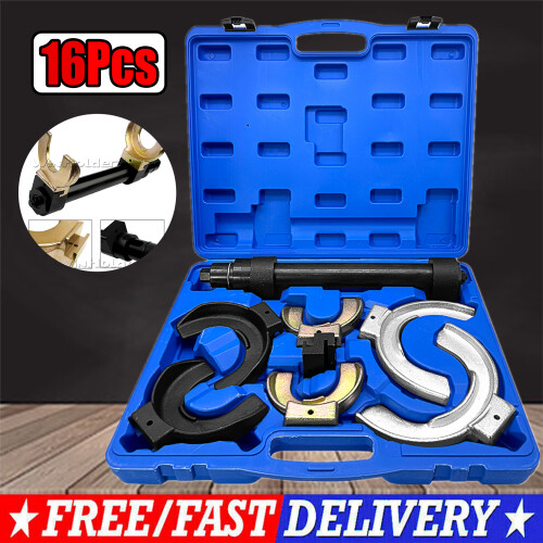 (Blue) 16Pcs Coil Spring Compressor Set Suspension Spring