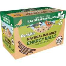 Peckish Natural Balance High Energy Fat Balls for Wild Birds - 50 fat ball Box, Brown