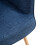 Living And Home (Dark Blue) Upholstered Wingback Armchair with Footstool 6