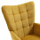 Living And Home (Yellow) Upholstered Wingback Armchair with Footstool 5