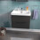 Grey Wall Hung Vanity Unit Sink with Tall Storage Cabinet Basin | Merton 3