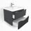 Grey Wall Hung Vanity Unit Sink with Tall Storage Cabinet Basin | Merton 7
