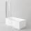 DIAMOND P SHAPED SHOWER BATH - 1700MM WITH SCREEN - LEFT HAND 3