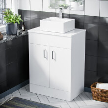 Onken 500mm White Vanity Cabinet and Small Rectangle Counter Top Basin Unit