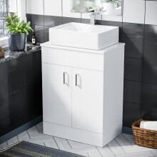 Onken 500mm White Vanity Cabinet And Rectangle Counter Top Basin Sink Unit