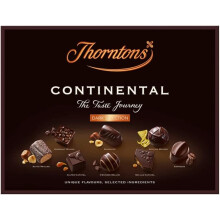 Thorntons Continental Dark Selection, Chocolate Hamper, Dark Chocolate Gift Box, Inspired by European Flavours, Assorted Dark Chocolates, 264g