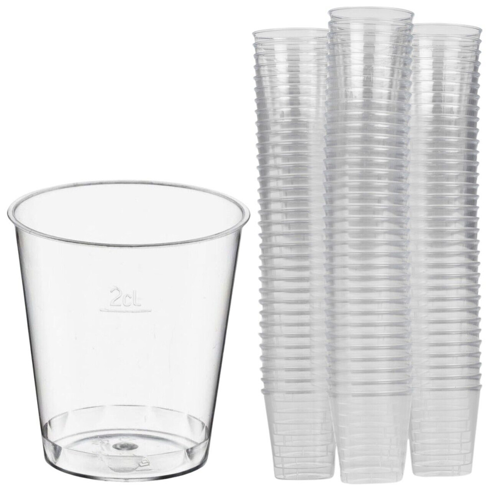 (100 ) Clear Plastic Reusable Drinking Shot Glasses