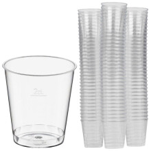 (Set of 3000) 30ml Reusable Plastic Shot Glasses 2cl Lined