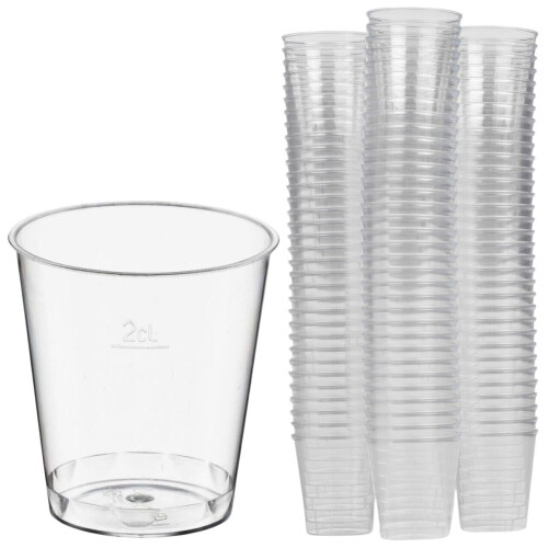 URBN Living (Set of 3000) 30ml Reusable Plastic Shot Glasses 2cl Lined