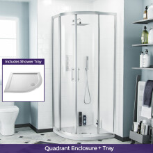 Saturn Quadrant 800mm Shower Enclosure & Tray Bathroom