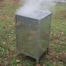 Incinerator Fire Bin 90l Burning Garden Galvanized Wood Leaves Metal