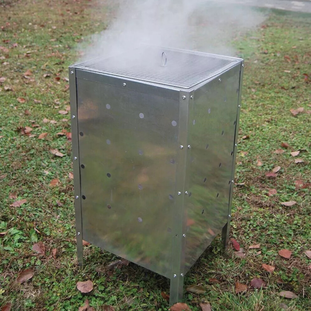 Incinerator Fire Bin 90l Burning Garden Galvanized Waste Wood Leaves Metal Trash