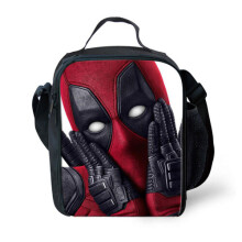 (Hold Face) Deadpool Student Insulated Messenger Lunch Bag