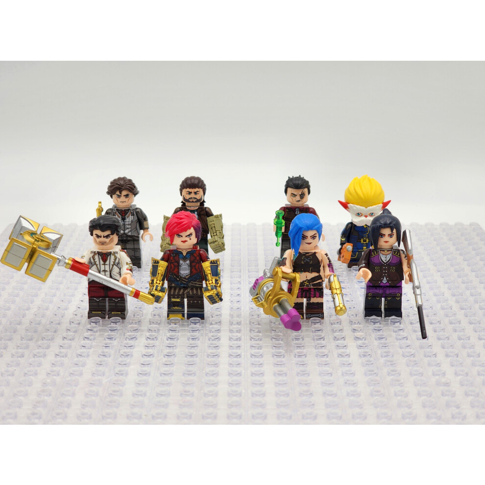 Lol League of Legends Arcane Custom Minifigures Set 8pcs