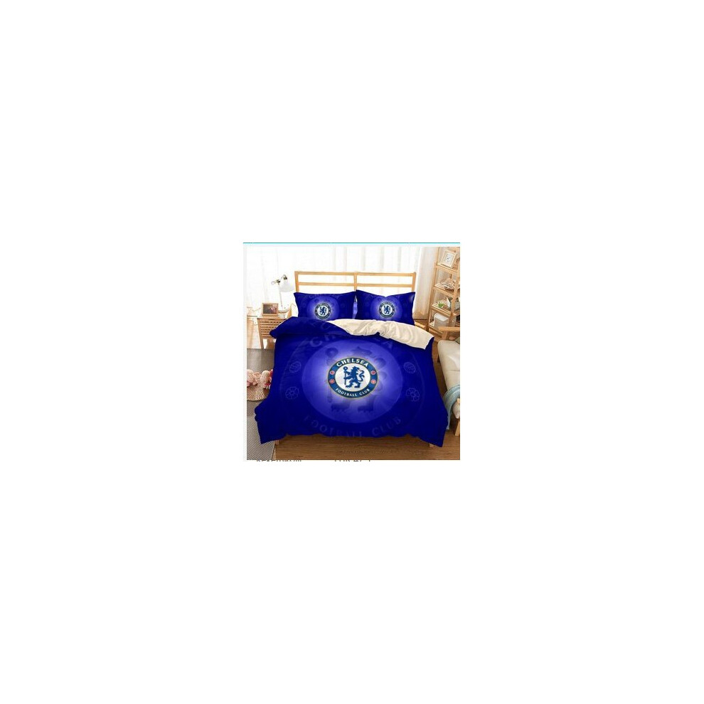 (Chelsea 2, 200*200cm) Football Team 3D Printed Bed Sheets & Pillowcases 3pcs Set  ï»¿