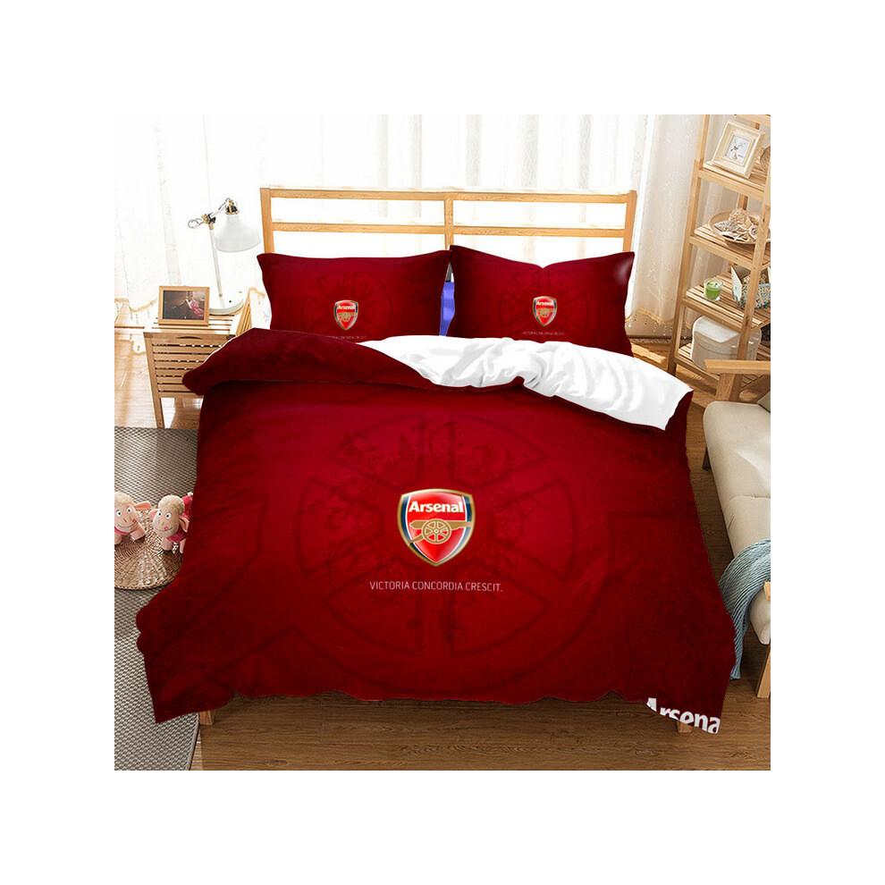 (Arsenal 1, 160*200cm) Football Team 3D Printed Bed Sheets & Pillowcases 3pcs Set  ï»¿