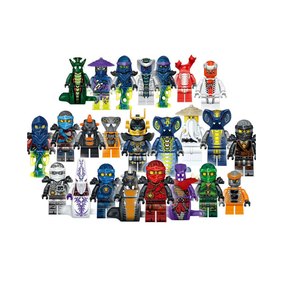 24 Pcs Ninjago Lego Mini Figures Master Building Blocks Toys Collection Display Tabletop Toy for Kids Adult