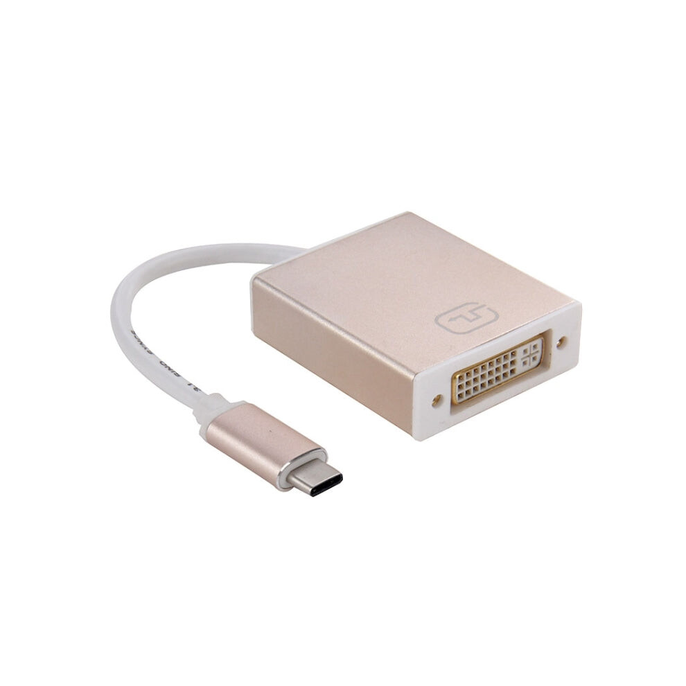 10Cm Usb-C / Type-C 3.1 To Dvi 24+5 Adapter Cable, For Macbook 12 Inch, Chromebook Pixel 2015, Nokia N1 Tablet Pc(Gold) Gold 8031337120392