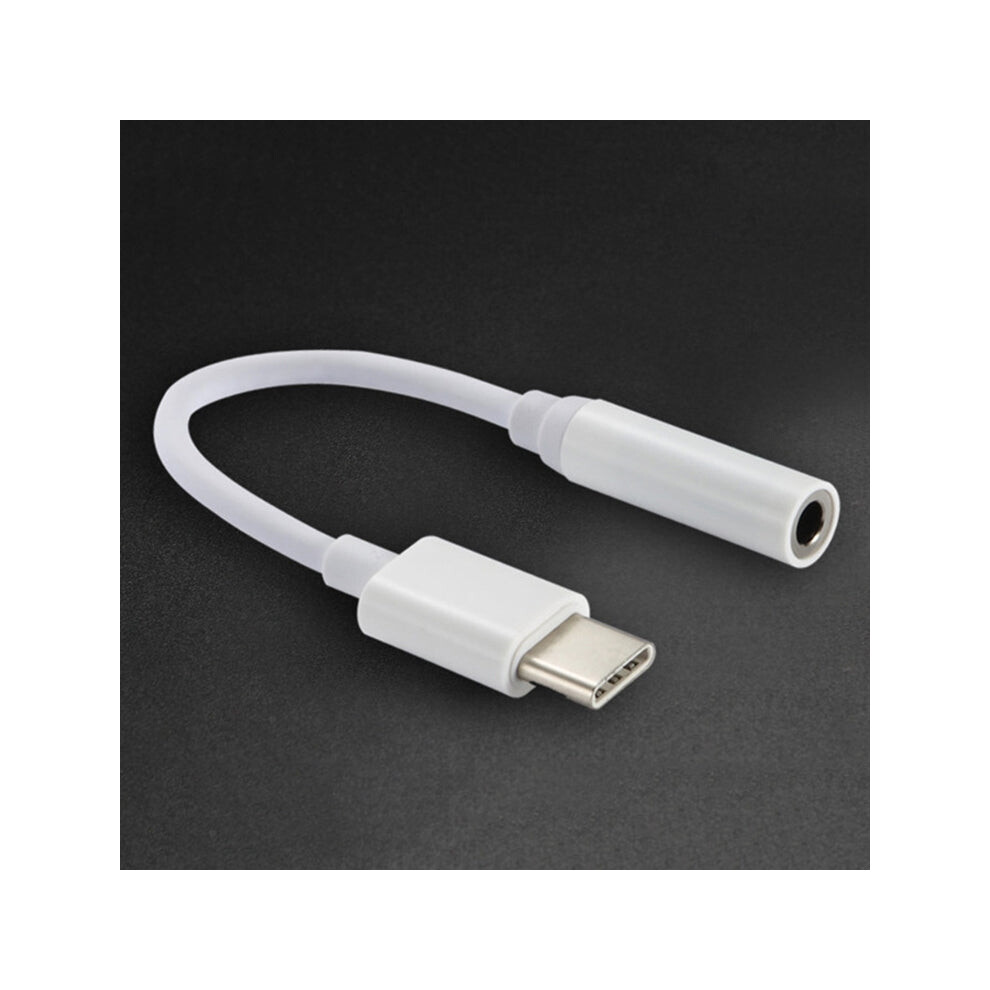 12.5Cm Usb-C / Type-C Male To 3.5Mm Audio Female Adapter Converter(White) White 8130063580767