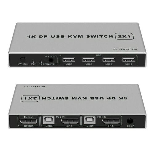 4K KYSW59 60HZ DP USB KVM Switch 2-in-1 Computer Sharing Device 2