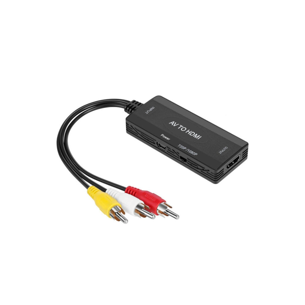 Av To Hdmi Converter 3 Cvbs Rca Adapter, Supports Pal Ntsc 1080P 6967370745143