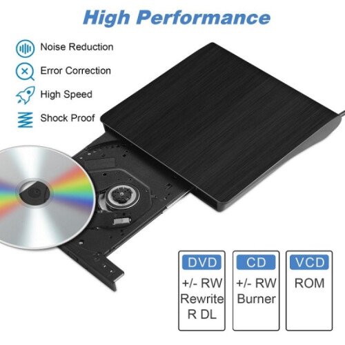 BT638 Notebook Desktop External USB 3.0 Portable CD Player CD-RW Optical Drive Burner 2