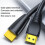DTECH HDMI 2.0 HD Connection Cable 4K 60Hz Computer TV Connection Cable, Length: 1m 5