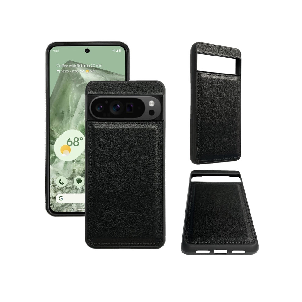 For Google Pixel 9 Pro Cowhide Texture Back Cover Phone Case(Black)