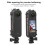 For Insta360 X4 PULUZ Cold Shoe PC Plastic Protective Frame with Adapter Mount & Screw (Black) 5