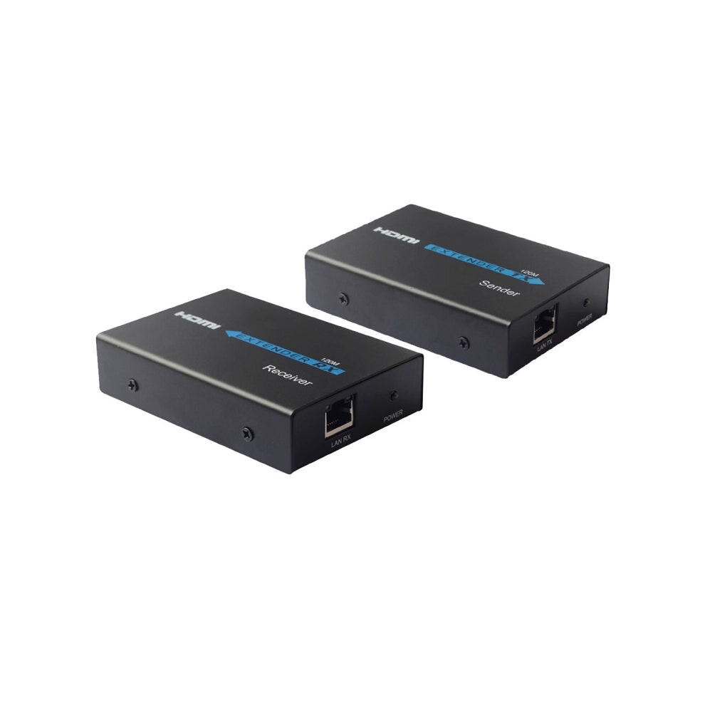 Hdmi Extender (Receiver & Sender) Over Single Utp Cat5e/6 Cable, Transmission Distance: 120M(Black) Black 4409616315366