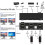 KC-KVM202 430HZ Dual Screen Extension Replication Dual Channel HDMI Different Display  KVM Switch(Black) 8