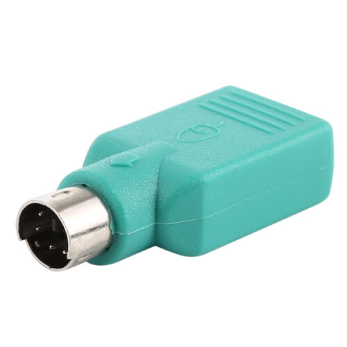 USB A Jack to mini DIN6 male Adapter (USB to PS/2)(Green) 2