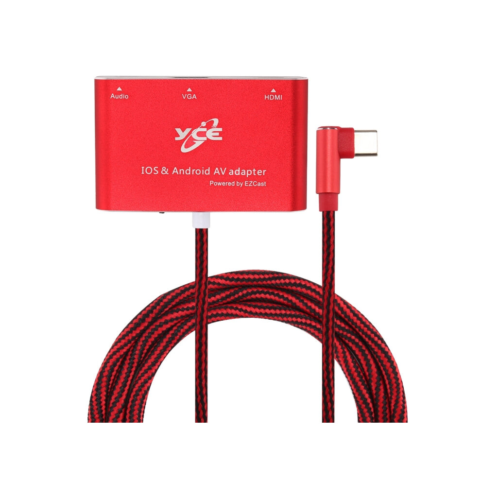 Usb-C / Type-C To Vga / Hdmi / Audio Multiport Av Adapter For Ios & Android 7453000132630
