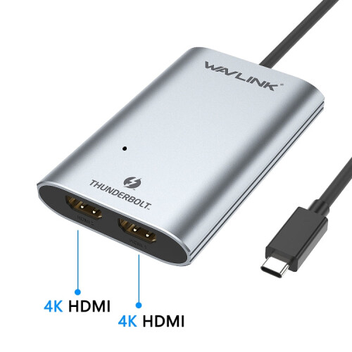 WAVLINK WL-UTA02H Multi-Screen Extender Converter Thunderbolt 3 to Dual HDMI Adapter 2