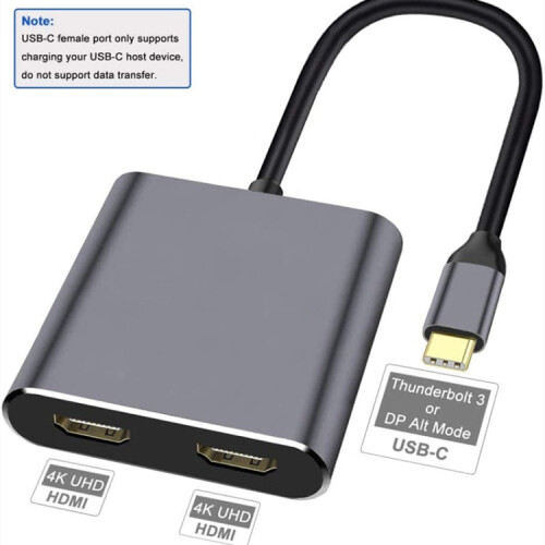 ZS-SGSHDMI USB-C / Type-C to Dual HDMI Adapter 2