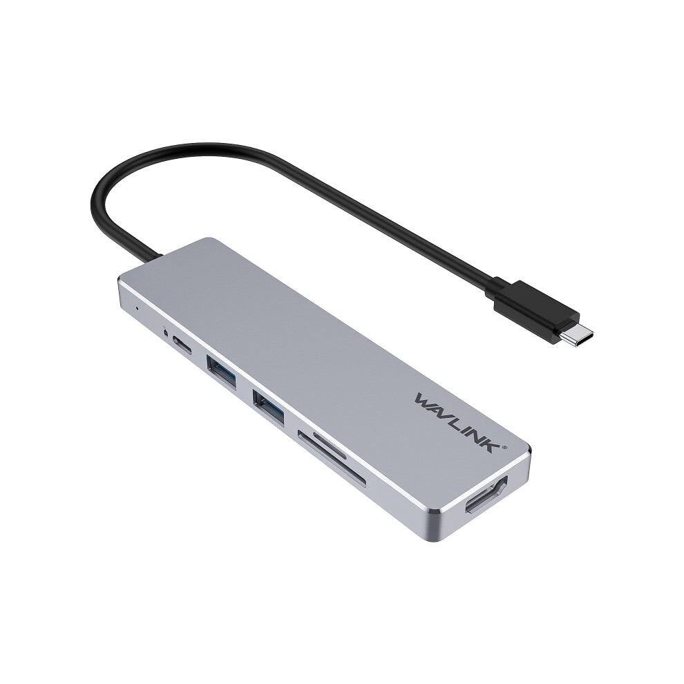 Wavlink Uhp3407 Portable Aluminum Dongle 4K Hdmi Display Type-C Hub Multiport Adapter 5432279339676