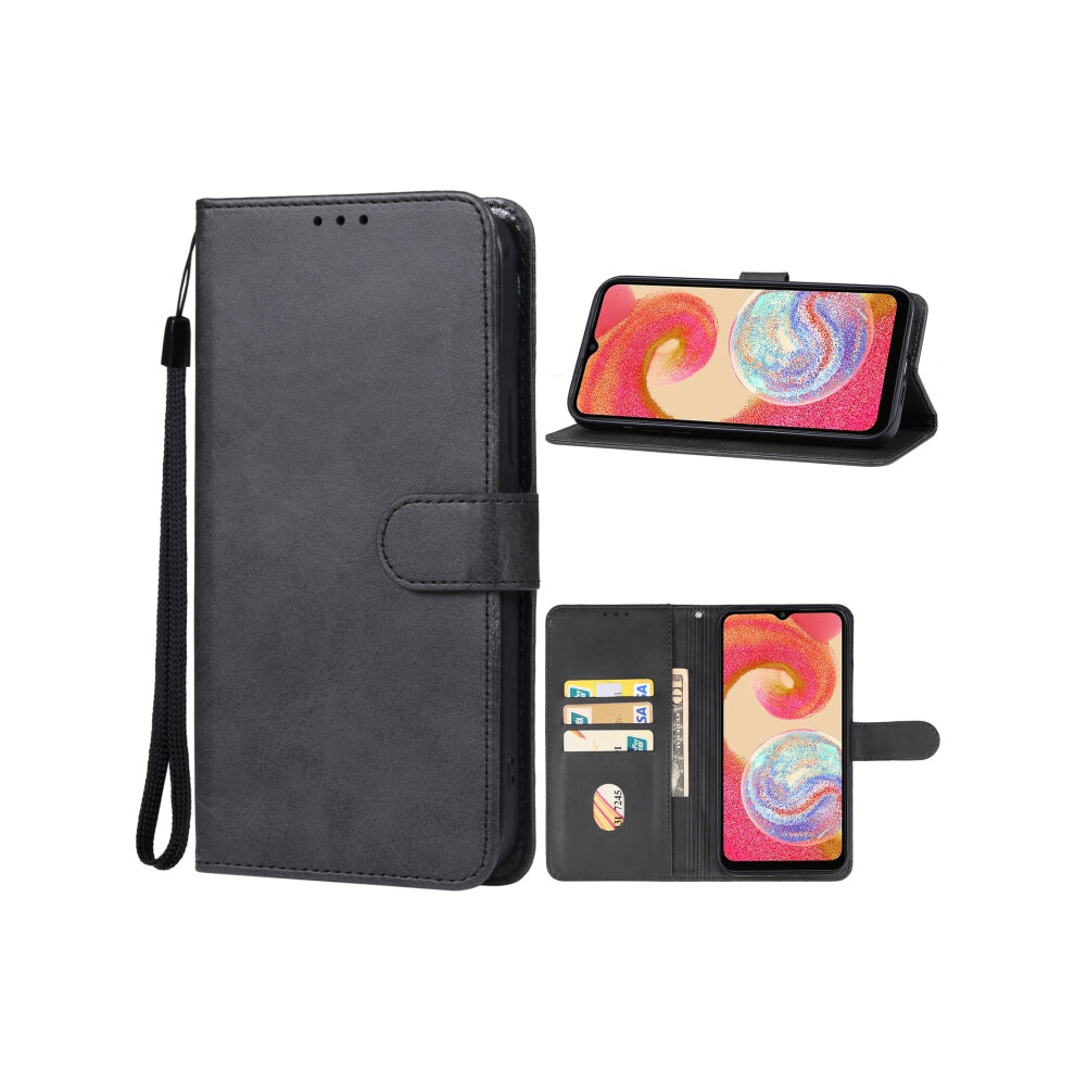 For Samsung Galaxy A04e Leather Phone Case(Black)