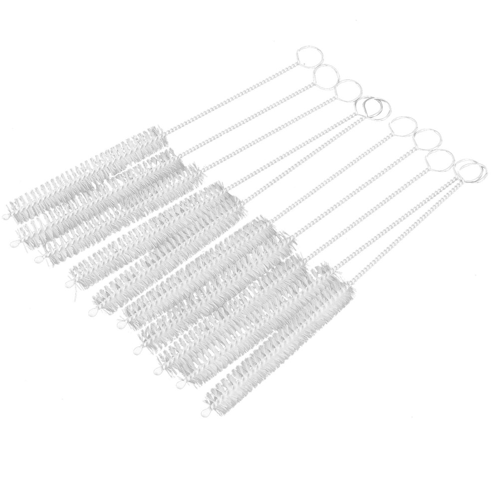 10 Pcs 10mm Dia Chemistry Test Tube Bottle Nylon Washing Brush Tool White-image-OPC-PF7W2YY-NEW