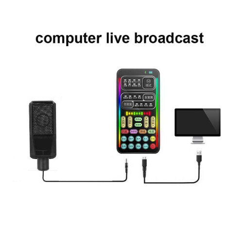 I9  Set Voice Changer Game Live Broadcast Mobile Computer Sound Card 2