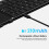 B1053 Leather Portable Tri-Fold Bluetooth Keyboard 5