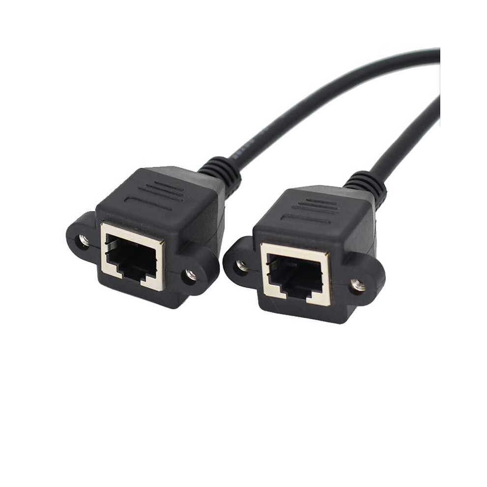 Rj45 Female To Female Lan Extension Cable With Screw Lock 766262043253