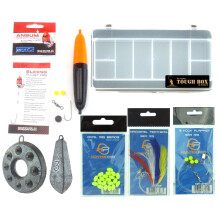 Hunter Pro/Roddarch Sea Fishing Tackle Set With Tackle Box, Weights, Pre-Tied Rigs, Feathers &amp; Float Set