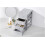 Plastic Storage Drawer Unit 4 Tier | Rattan Grey Small  Home Kitchen 5