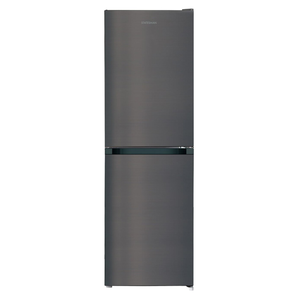 Statesman F01754LFX Freestanding 50/50 Fridge Freezer Low Frost with 4 Freezer Compartments, Dark Inox