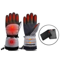 Heated Gloves for Men & Women - Carbon Fiber Heating, 3 Temperature Levels, Waterproof, Thinsulate Insulation, PU Leather Palm, Battery-Powered