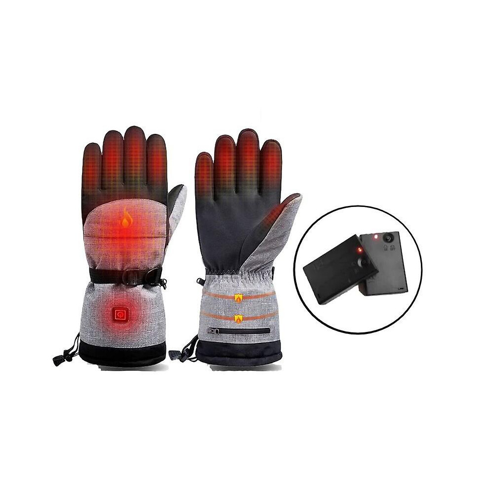 Heated Gloves For Men Women, Electric Heated Ski Gloves Best Gift, Black