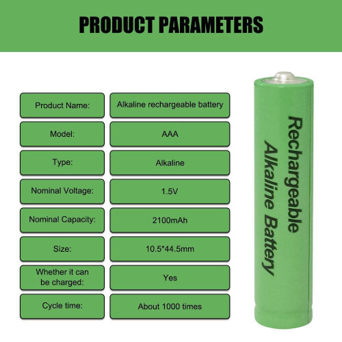 (8pcs) 1.5 V AAA battery 3000 mAh Rechargeable Battery 2