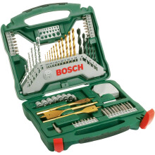 Bosch 70-Pieces X-Line Titanium Drill and Screwdriver Bit Set (for Wood, Masonry and Metal, Accessories Drills)