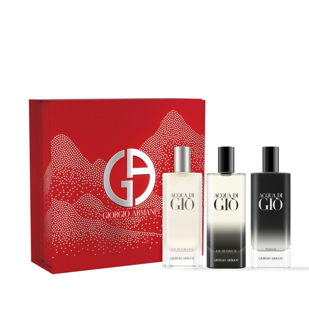 Armani Giorgio Mini Gift Set 15Ml Edt, 15Ml Edp & 15Ml Parfum Gift Set