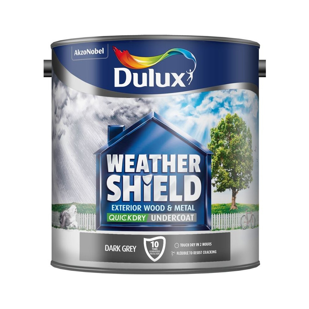 Dulux - Weathershield Quick Dry Undercoat 2.5L - Dark Grey